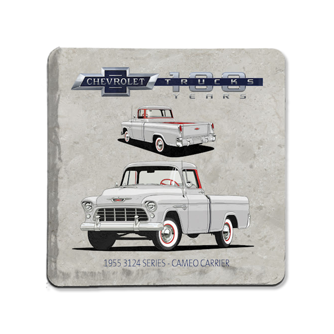 Gray Chevy Trucks 100 Stone Coaster (1955 3124 Series Cameo Carrier)